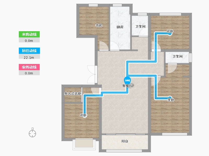 河北省-秦皇岛市-那畔雲起墅-110.40-户型库-动静线