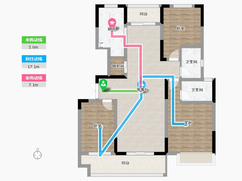 河南省-焦作市-中诚·正荣府-108.00-户型库-动静线