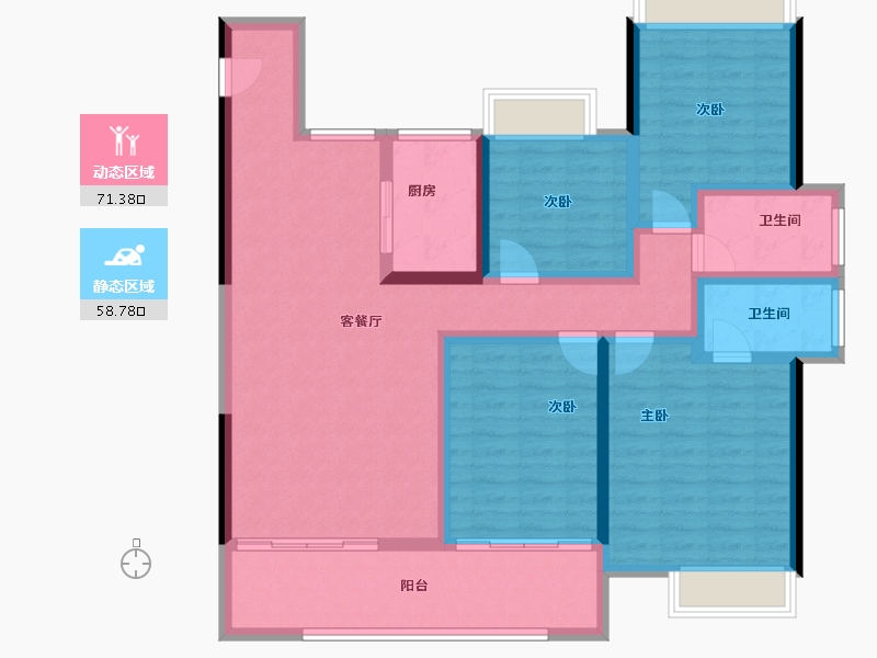 福建省-莆田市-保利城湖心岛-115.70-户型库-动静分区