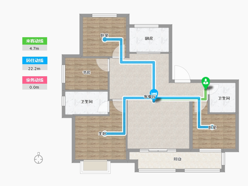 山东省-济宁市-绿郡公馆-106.90-户型库-动静线