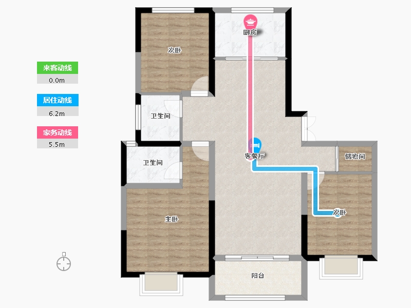 河南省-焦作市-中原·九鼎毓秀-100.50-户型库-动静线