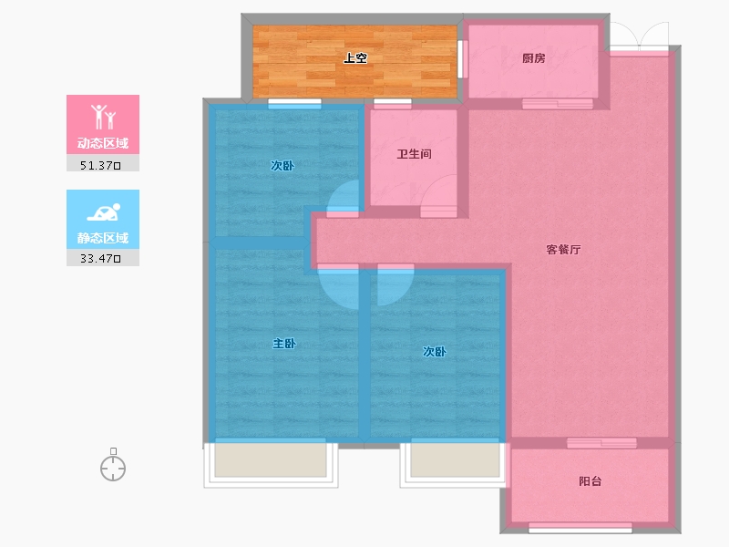 湖北省-荆门市-佳信·凯旋城-81.56-户型库-动静分区