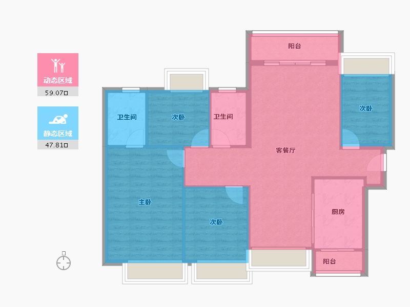 广东省-清远市-清远富力中以科城-97.26-户型库-动静分区