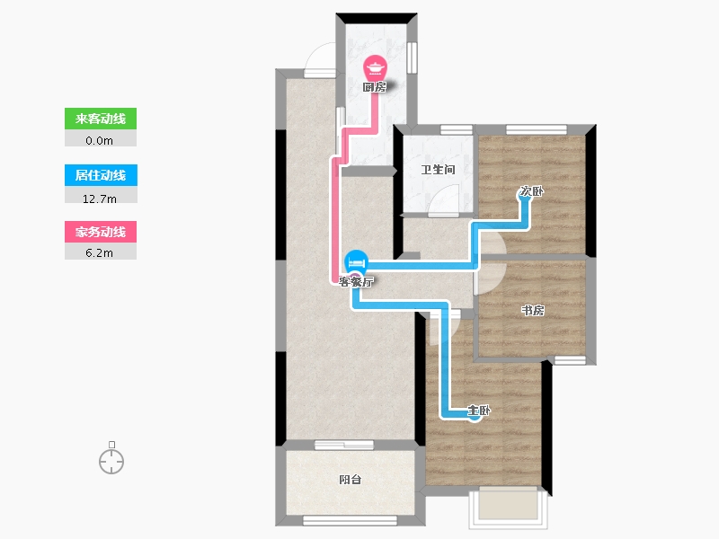 湖北省-荆州市-中建·荆州之星-68.31-户型库-动静线