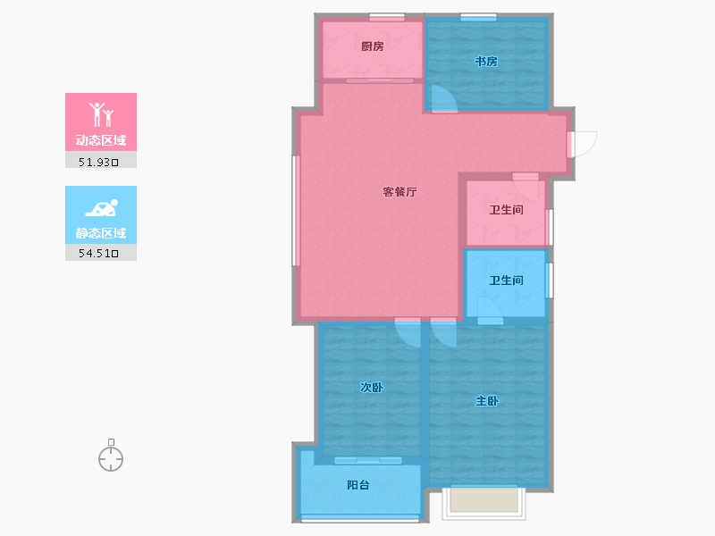 山东省-菏泽市-鑫源麗水城-96.06-户型库-动静分区