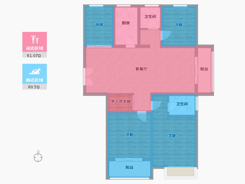 江苏省-连云港市-福居·新天地-108.34-户型库-动静分区