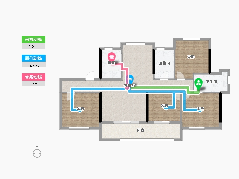 福建省-莆田市-皇庭美域丹郡-105.90-户型库-动静线