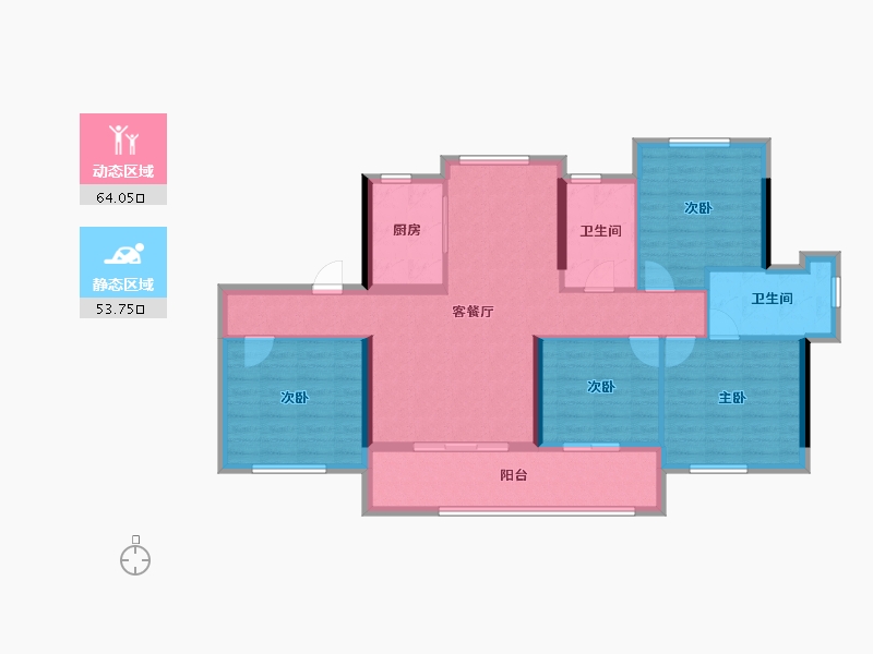 福建省-莆田市-皇庭美域丹郡-105.90-户型库-动静分区