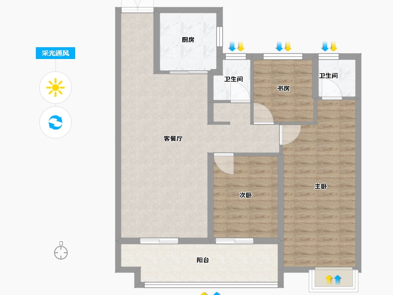 山东省-菏泽市-海鸿单州府君子印-97.00-户型库-采光通风