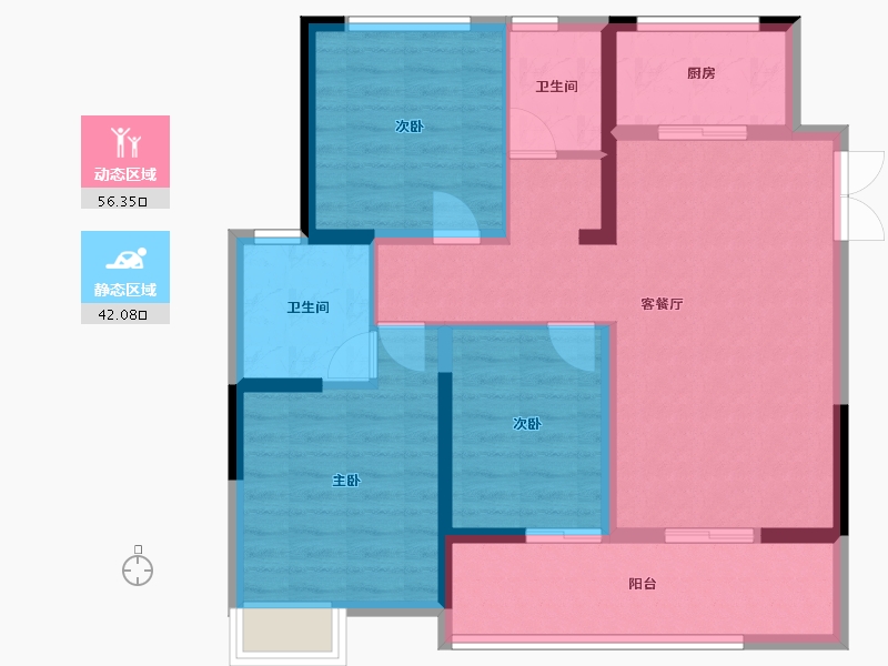 广西壮族自治区-贵港市-向南居未来城-87.85-户型库-动静分区