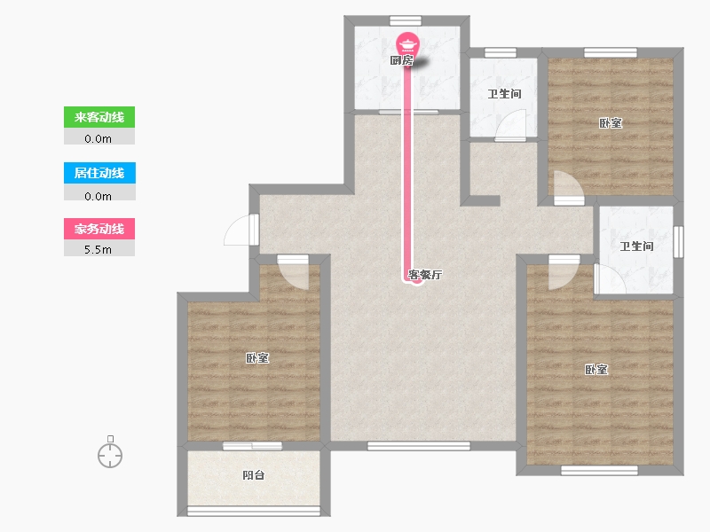 山东省-潍坊市-北斗山河城-101.60-户型库-动静线