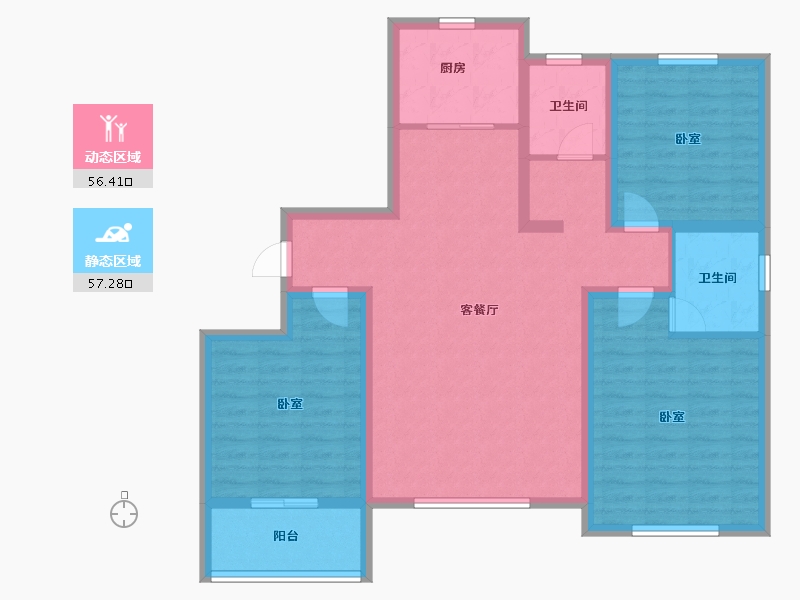 山东省-潍坊市-北斗山河城-101.60-户型库-动静分区