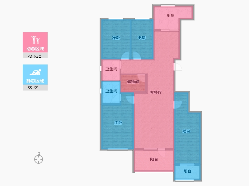 河北省-秦皇岛市-在水一方-123.75-户型库-动静分区