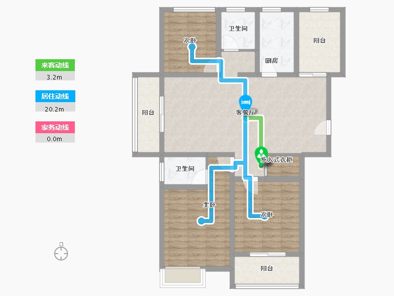 江苏省-连云港市-福居·新天地-105.49-户型库-动静线