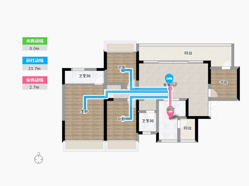 贵州省-贵阳市-融创国宾道-106.54-户型库-动静线