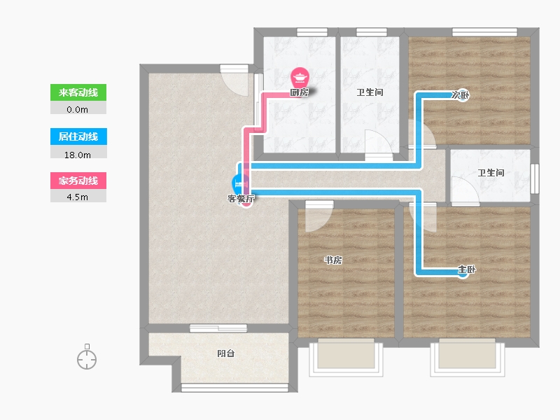 江苏省-连云港市-福居·新天地-86.87-户型库-动静线