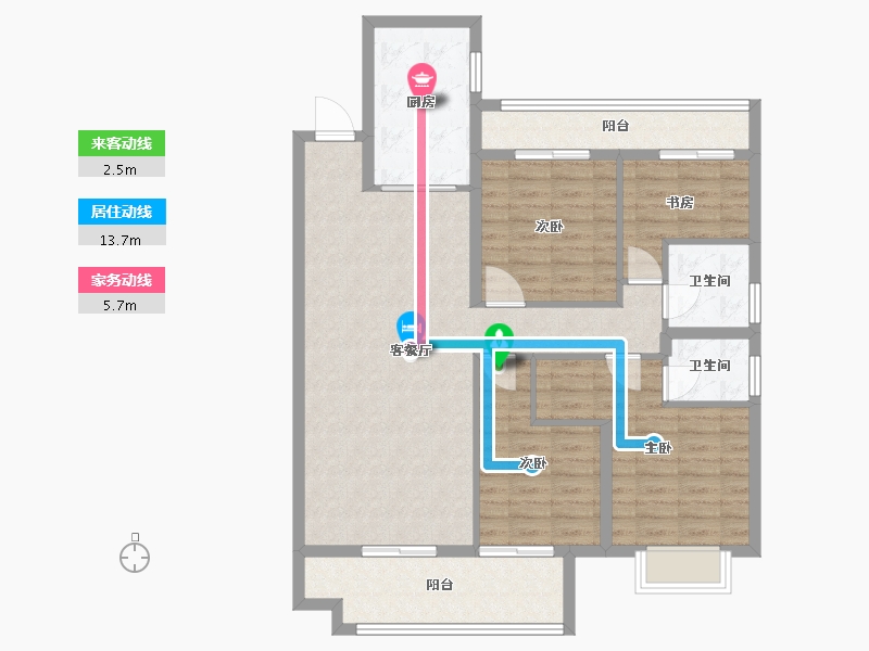 山东省-菏泽市-海鸿单州府君子印-106.49-户型库-动静线