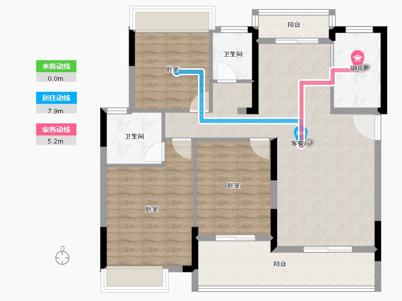 湖北省-荆门市-洋丰·凤凰香醍-101.63-户型库-动静线