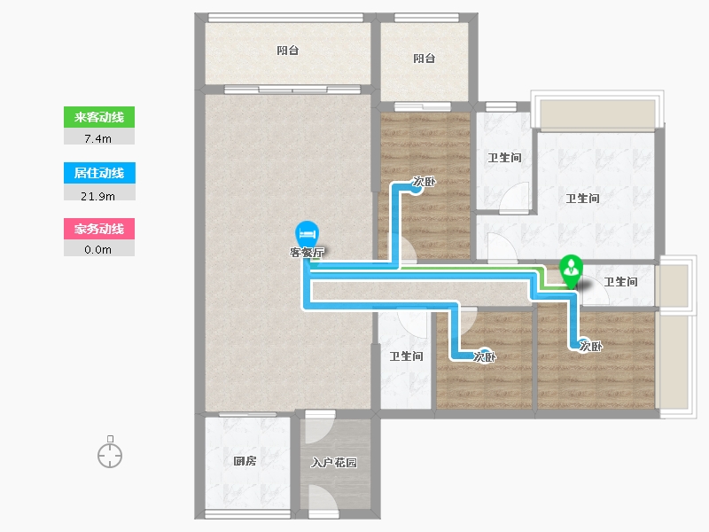 广东省-清远市-清新·凯旋门-111.21-户型库-动静线