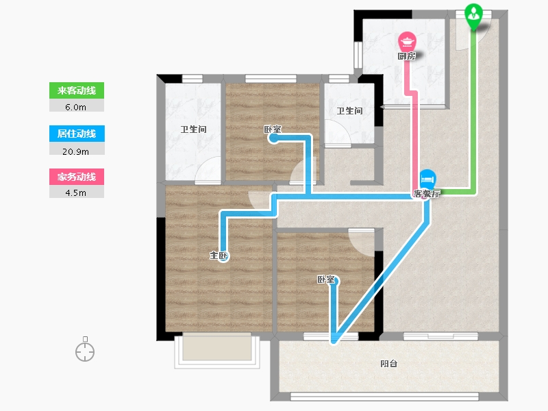 福建省-莆田市-三盛中梁璞悦风华-87.14-户型库-动静线