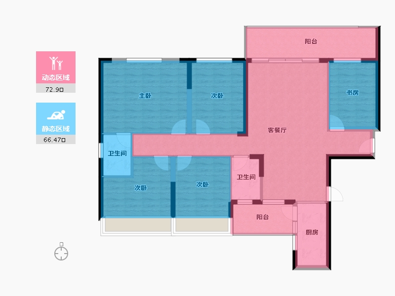 广西壮族自治区-贵港市-鑫炎凤凰城-125.98-户型库-动静分区