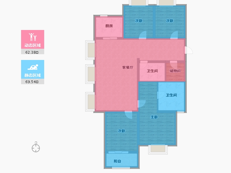 山东省-济宁市-西岸华府二期-118.30-户型库-动静分区