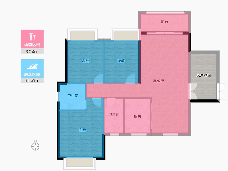 贵州省-黔东南苗族侗族自治州-学府人家-101.48-户型库-动静分区