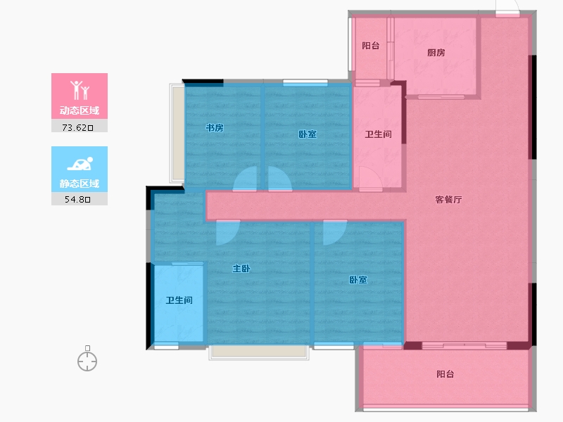 广西壮族自治区-河池市-兰郡华府-117.90-户型库-动静分区