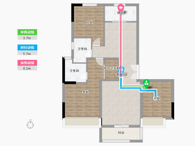 河南省-商丘市-绿锦·蘭园-93.60-户型库-动静线