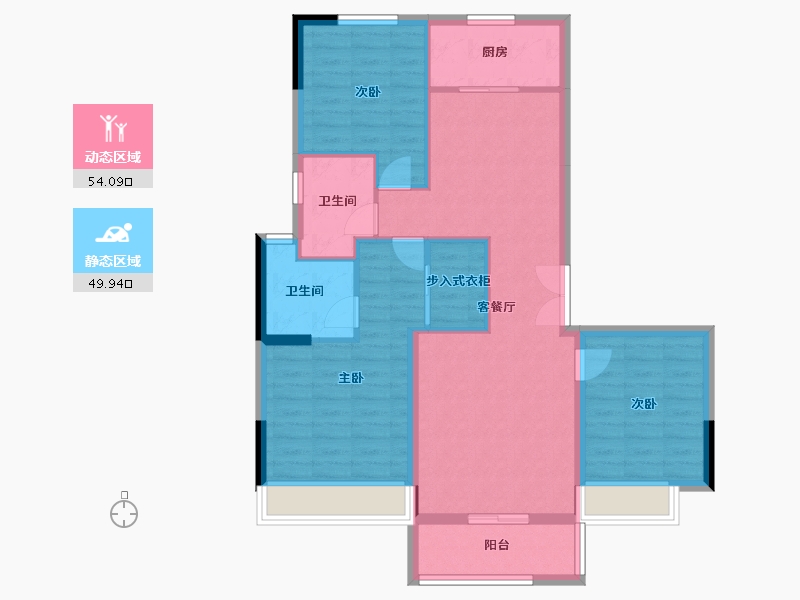 河南省-商丘市-绿锦·蘭园-93.60-户型库-动静分区