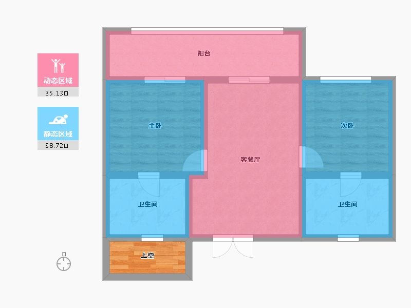 云南省-玉溪市-中国抚仙湖星空小镇国际度假区-68.90-户型库-动静分区