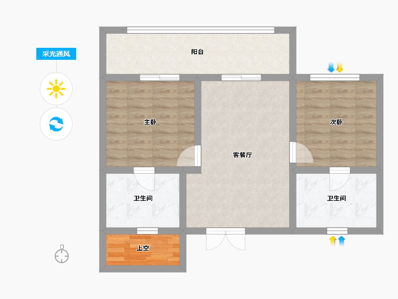 云南省-玉溪市-中国抚仙湖星空小镇国际度假区-68.90-户型库-采光通风