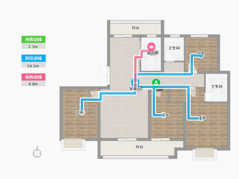 山东省-菏泽市-海鸿单州府君子印-116.77-户型库-动静线