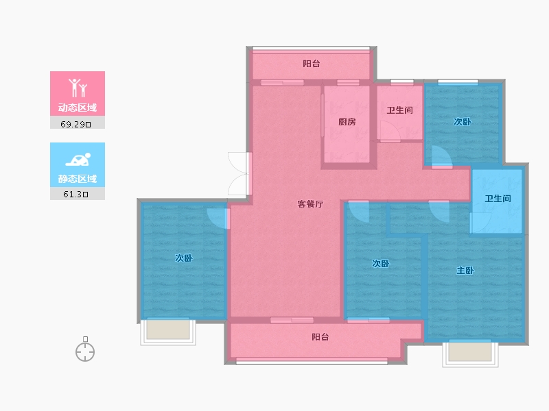 山东省-菏泽市-海鸿单州府君子印-116.77-户型库-动静分区