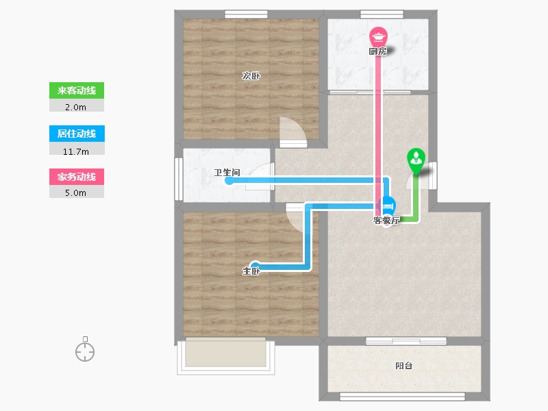 江苏省-连云港市-福居·新天地-72.67-户型库-动静线