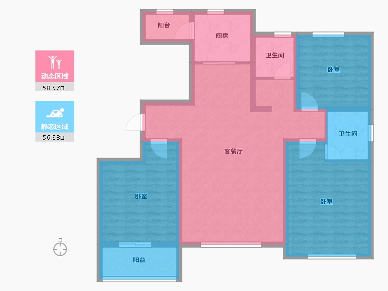 山东省-潍坊市-北斗山河城-102.41-户型库-动静分区