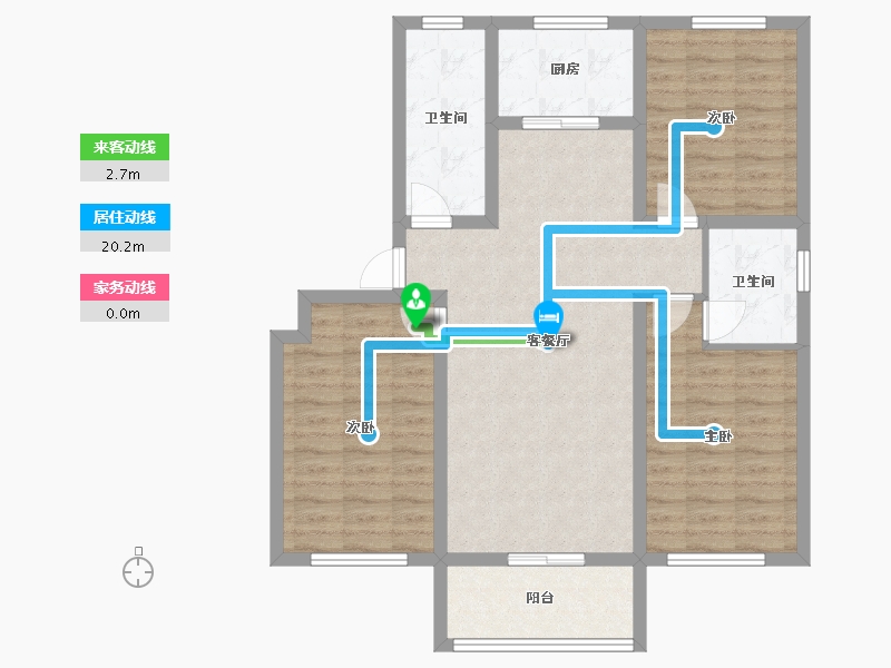 山西省-运城市-鸿福家园-90.03-户型库-动静线