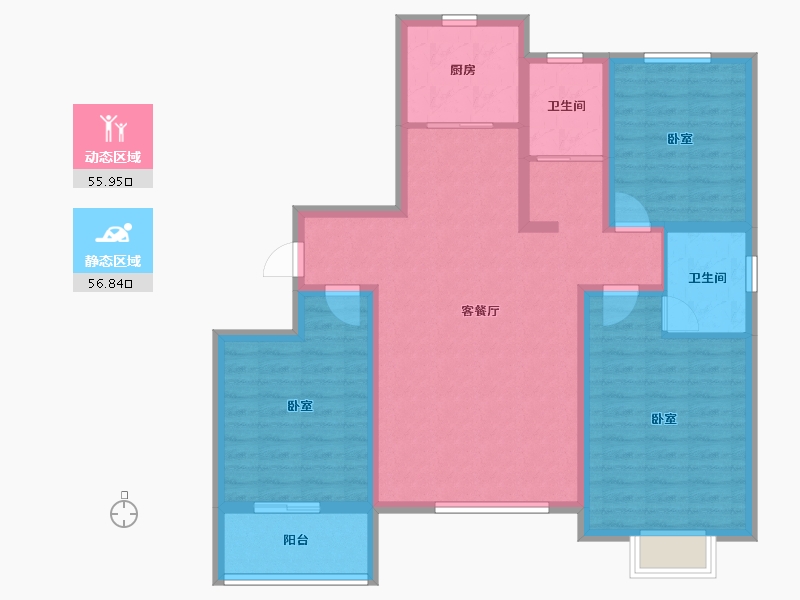 山东省-潍坊市-北斗山河城-100.81-户型库-动静分区