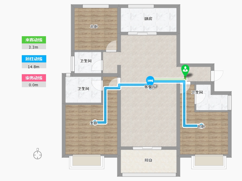 山东省-菏泽市-水发嘉善壹号-108.96-户型库-动静线