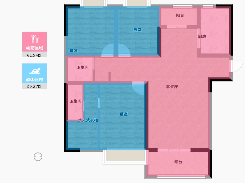 河北省-石家庄市-福商祥云筑-88.86-户型库-动静分区