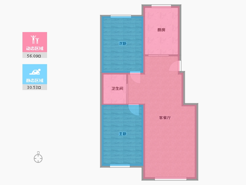 吉林省-长春市-澜溪湾-78.60-户型库-动静分区