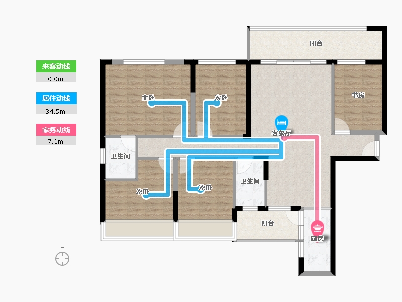 广西壮族自治区-贵港市-鑫炎凤凰城-122.36-户型库-动静线