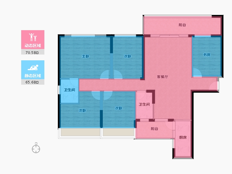 广西壮族自治区-贵港市-鑫炎凤凰城-122.36-户型库-动静分区