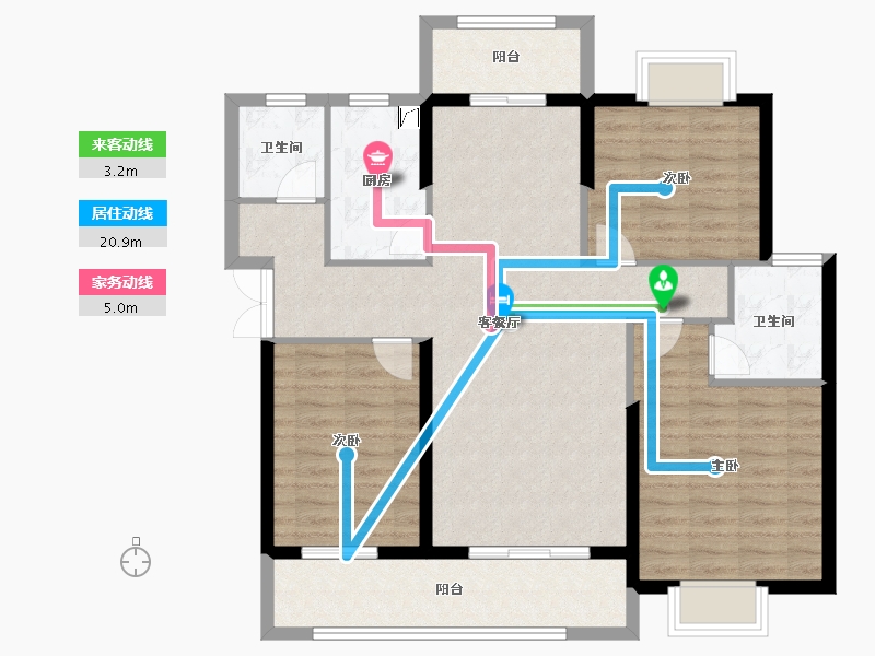 山东省-菏泽市-富邦历山湾​-104.01-户型库-动静线