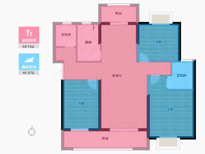 山东省-菏泽市-富邦历山湾​-104.01-户型库-动静分区