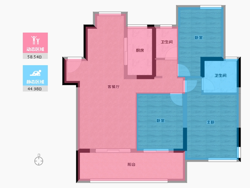 福建省-莆田市-玖玺正荣府3期-92.80-户型库-动静分区