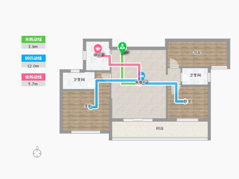 贵州省-黔西南布依族苗族自治州-景地·莱蒙悦府-88.08-户型库-动静线