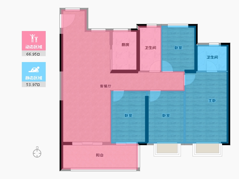 福建省-莆田市-保利城天宸-109.60-户型库-动静分区