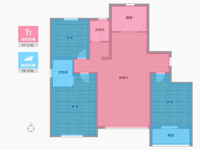 山东省-潍坊市-北斗山河城-101.60-户型库-动静分区