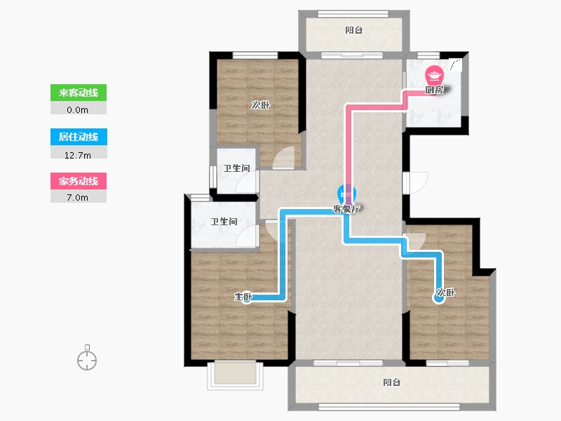 山东省-菏泽市-富邦历山湾​-103.20-户型库-动静线